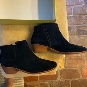 Black suede Jack Rogers bootie